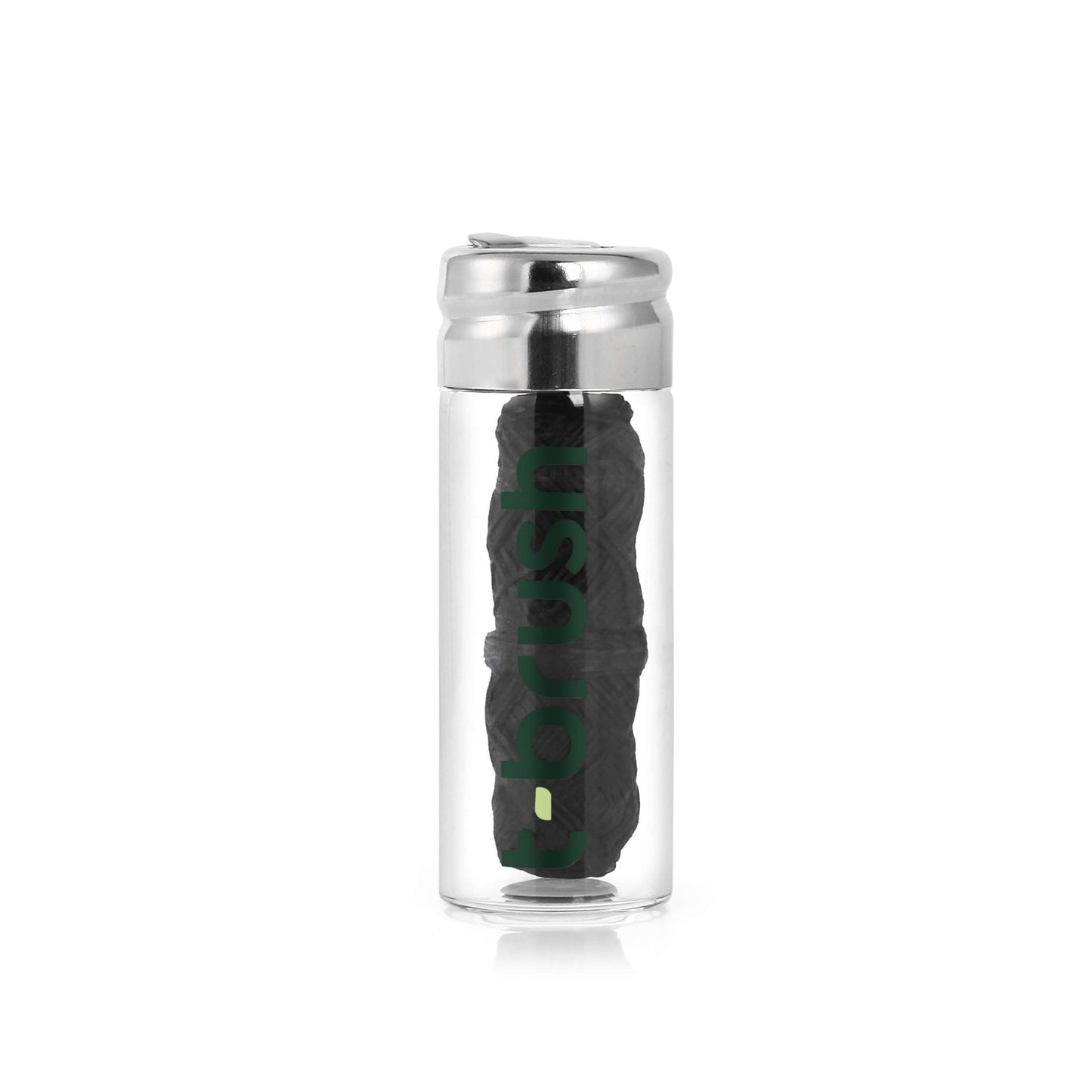T - Brush Glass Bottle - Activated Charcoal Dental Floss (30m) - Docorp