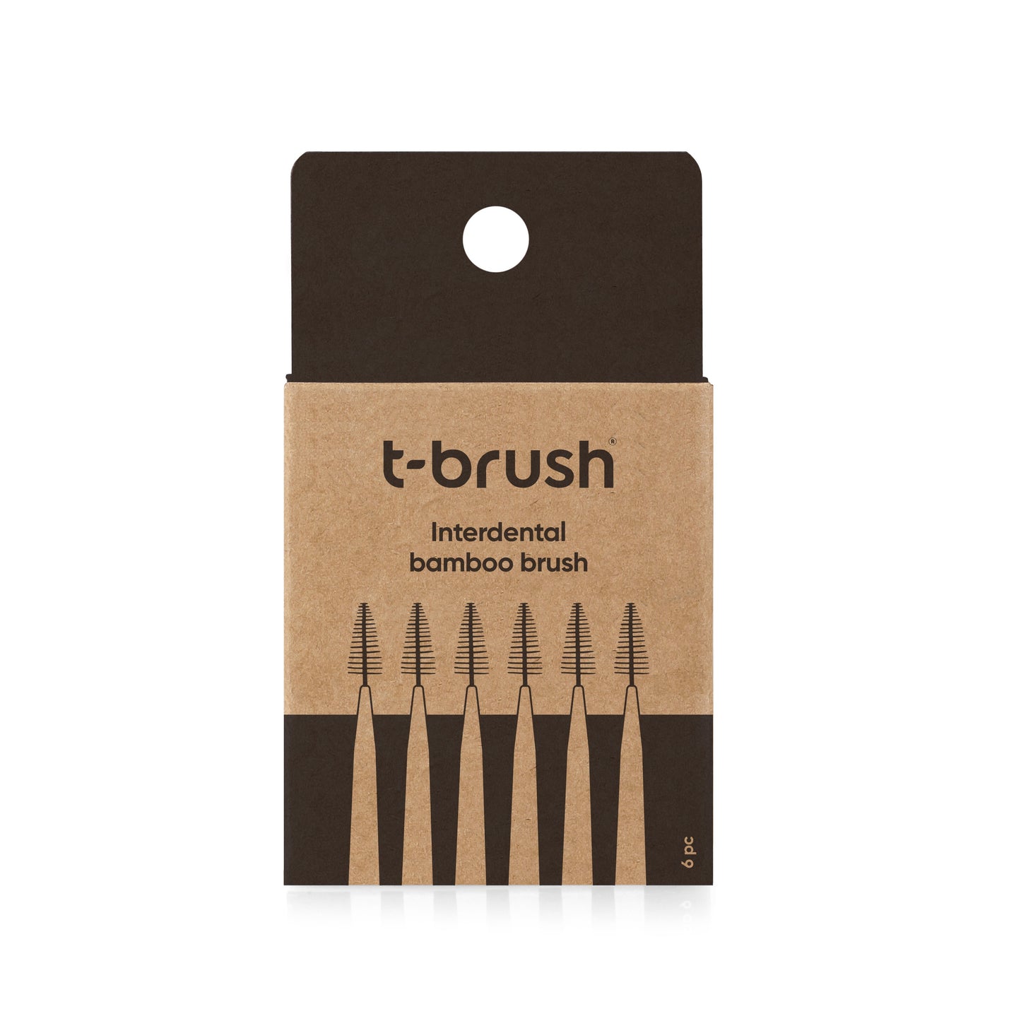 T-Brush Interdantel Bamboo Brush - 6 Pieces  - 0,45mm