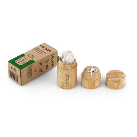 T - Brush Bamboo Box - Mint Flavored Dental Floss (30m) - Docorp