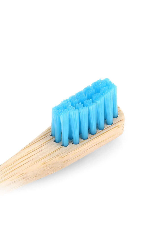 T - Brush Kids Bamboo Toothbrush - Blue - Pink Colour - Dupont Bristles - The Best Duo = Dupont + Bamboo - Best Gift - Cute Fun Toothbrush - Docorp